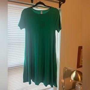 Green t shirt dress- never worn and has tags still